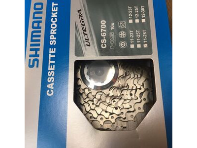 SHIMANO CS-6700 Ultegra 10-speed cassette 11 - 28 teeth Silver  click to zoom image