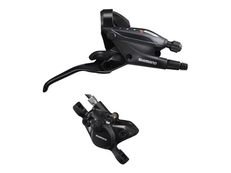 SHIMANO ST-EF505 hydraulic 7-speed STI bled with BR-MT200 calliper, right front click to zoom image
