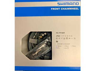 SHIMANO FC-TY301 chainset 42 / 34 / 24, 6/7/8-speed click to zoom image