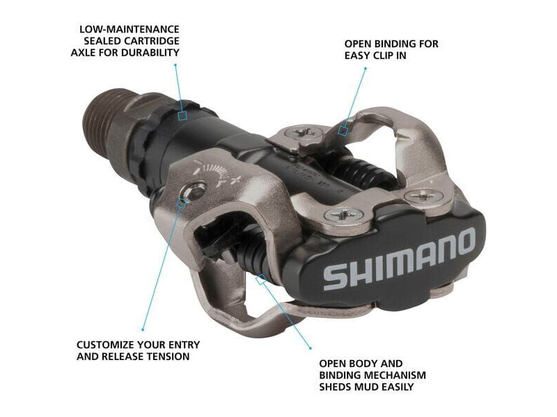 SHIMANO M520 MTB SPD Pedals click to zoom image