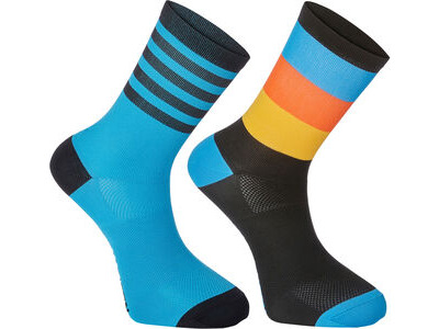 MADISON Sportive mid sock twin pack Large Black / Blue  click to zoom image