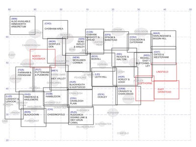 OAKTREE ROUTES Off Road cycling & walking map click to zoom image