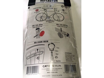 CATEYE Reflector Kit Front, Rear & Wheels click to zoom image