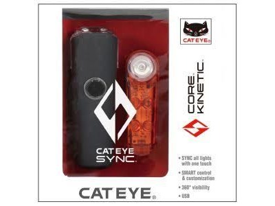 CATEYE SYNC SET CORE & KINETIC FRONT & REAR LIGHT SET