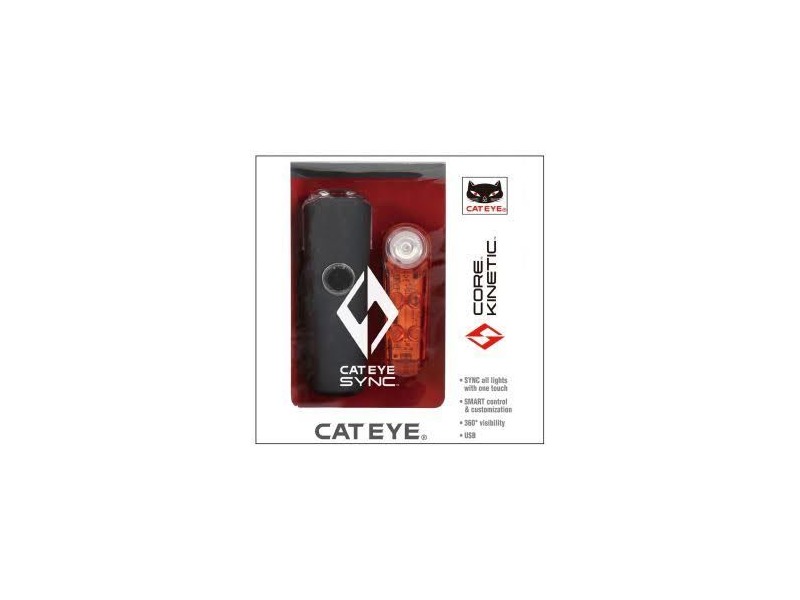 CATEYE SYNC SET CORE & KINETIC FRONT & REAR LIGHT SET click to zoom image