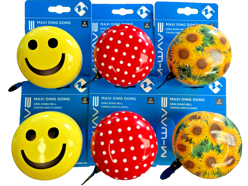 M-WAVE Maxi Ding-Dong Bicycle Bell 80mm (Colour Option) click to zoom image