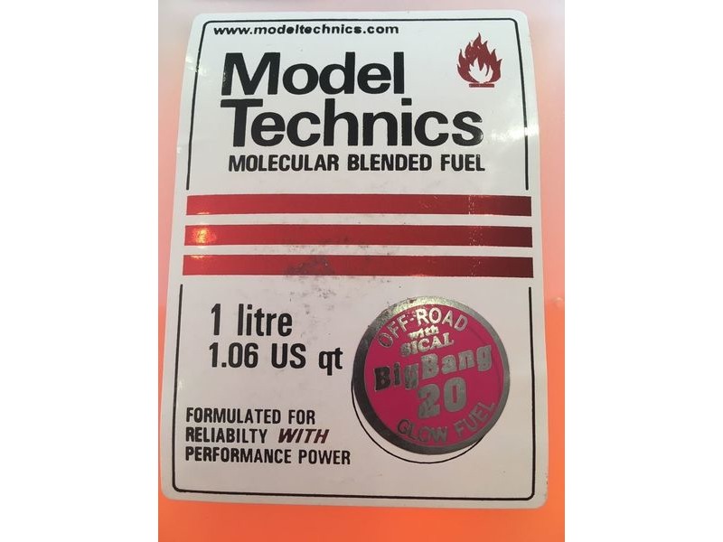 MODEL TECHNICS Big Bang 20% 1 Litre Glow Fuel click to zoom image