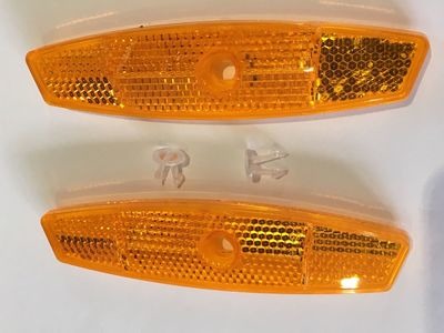 UNBRANDED Bicycle Wheel Spoke Reflector Set Orange ( One Pair).