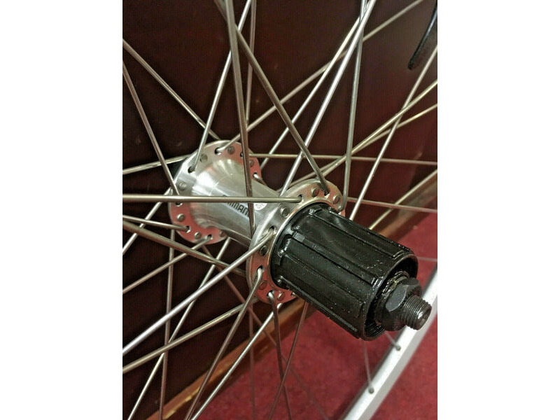 UNBRANDED Rear Hybrid 700c Wheel Shimano Hub with 8/9 speed FreeHub D/Wall Exal 19 SL rim click to zoom image