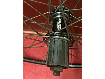 UNBRANDED Rear Hybrid 700c Wheel Quando Hub with 8 speed FreeHub D/Wall Mach 1 rim click to zoom image