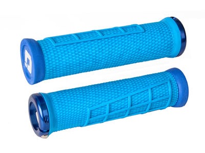 ODI GRIPS Elite Flow MTB Lock On Grips  Blue  click to zoom image