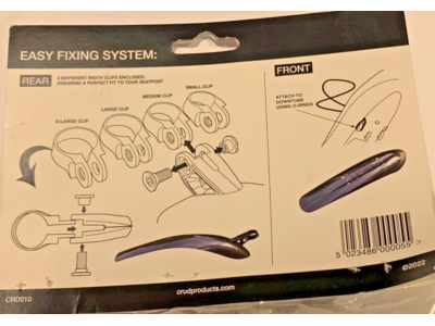 CRUD RacePac Universal Off Road Mudguard Set Black (Fits 26", 27.5" & 29" Wheel) click to zoom image