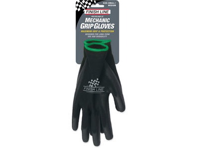 FINISH LINE Mechanic Grip Gloves Small / Medium Black  click to zoom image