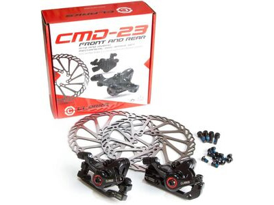 CLARKS CYCLE SYSTEMS CMD-23 Black Front & Rear Disc Brake Set with 160MM Rotors MTB and Hybrid