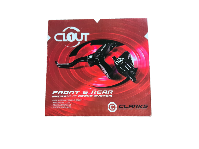 CLARKS CYCLE SYSTEMS LOUT Two Piston Hydraulic Brakes Front and Rear F160/R160 - IS Mount click to zoom image