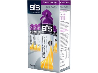 SCIENCE IN SPORT GO Energy Gel multipack - box of 6 gels 6 x 60ml Blackcurrant  click to zoom image