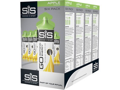 SCIENCE IN SPORT GO Energy Gel multipack - box of 6 gels 6 x 60ml Apple  click to zoom image