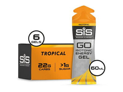 SCIENCE IN SPORT GO Energy Gel multipack - box of 6 gels 6 x 60ml Tropical Fruit  click to zoom image
