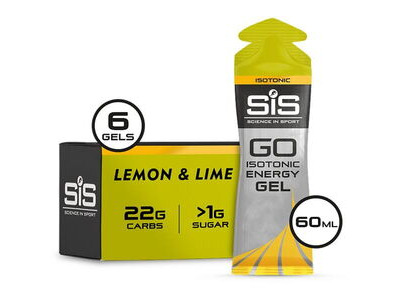 SCIENCE IN SPORT GO Energy Gel multipack - box of 6 gels 6 x 60ml Lemon / Lime  click to zoom image