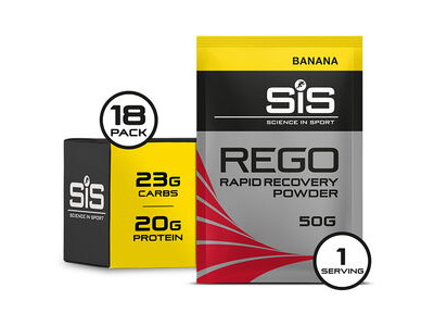 SCIENCE IN SPORT REGO Rapid Recovery drink powder - box of 18 sachets  Banana  click to zoom image