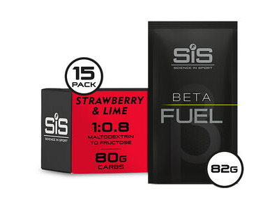 SCIENCE IN SPORT BETA Fuel Energy drink powder 15 x 82g pack Box of 15 Strawberry and Lime  click to zoom image