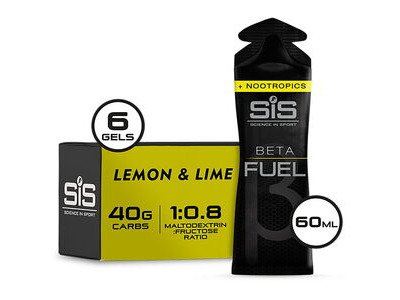 SCIENCE IN SPORT BETA Fuel Energy Gel + Nootropics 6 Pack  Lemon/ Lime  click to zoom image
